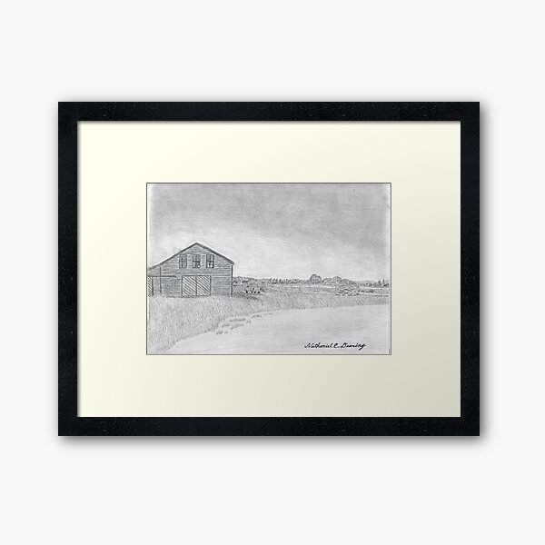Item preview, Norlands: Barn and Landscape [Graphite Pencil] designed and sold by Nathaniel E. Dearing.