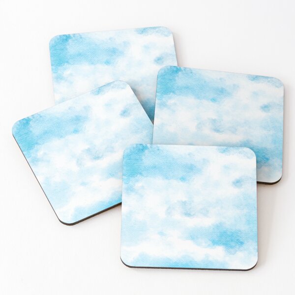 Item preview, Blue and white watercolor paint blue sky clouds pattern designed and sold by smARTwork.
