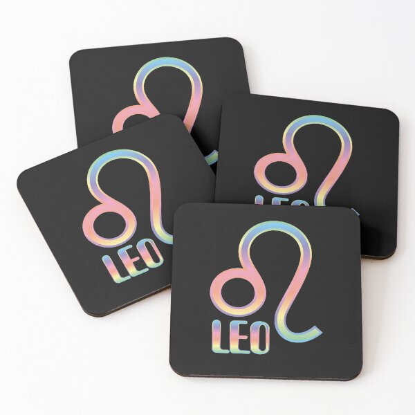 Item preview, Leo Zodiac Sign In Pastel Rainbow Colors (Symbol & Text) Design designed and sold by Bill Shearer.
