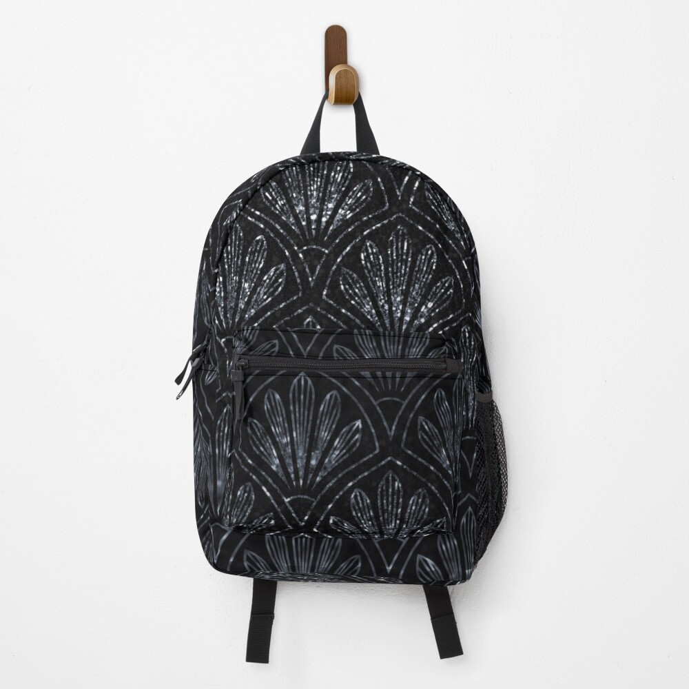 "Art Deco-Muster aus Holzkohle und Onyx" Rucksack von peggieprints