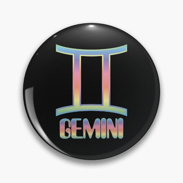 Item preview, Gemini Zodiac Sign In Rainbow Pastel Spectrum Colors (Symbol & Text) Design designed and sold by Bill Shearer.