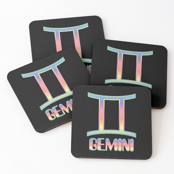 Item preview, Gemini Zodiac Sign In Rainbow Pastel Spectrum Colors (Symbol & Text) Design designed and sold by Bill Shearer.
