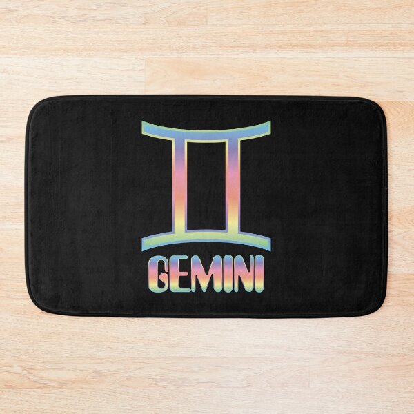 Item preview, Gemini Zodiac Sign In Rainbow Pastel Spectrum Colors (Symbol & Text) Design designed and sold by Bill Shearer.