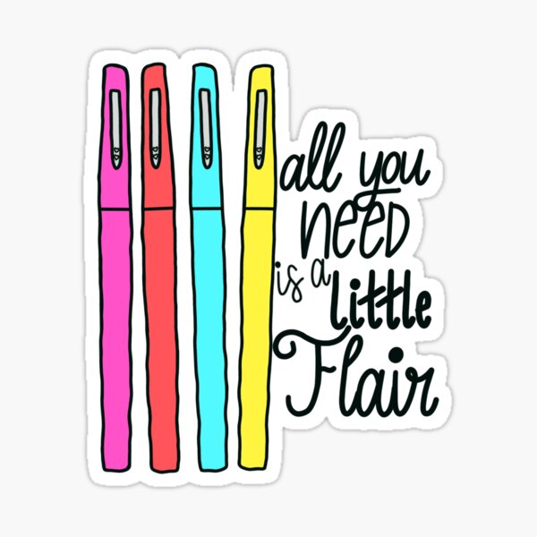 Flair Pens Sticker for Sale by oceandancegirl