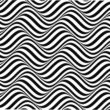 Artwork thumbnail, Black Wave Pattern by mischellero