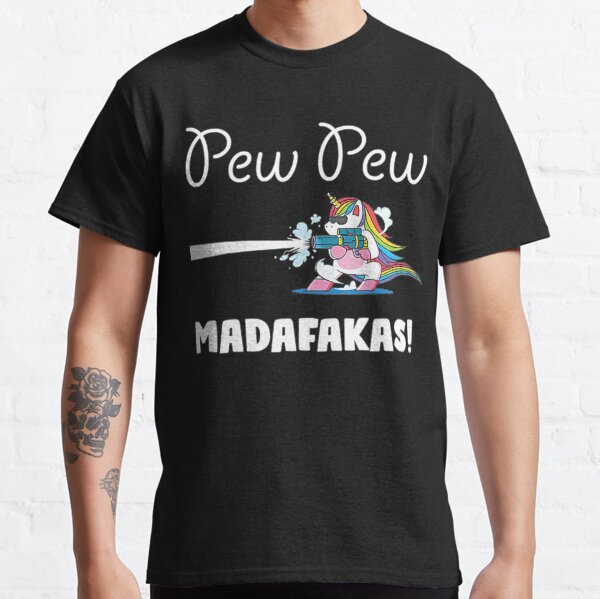 Unicorn Pew Pew Madafakas Vintage Classic T-Shirt