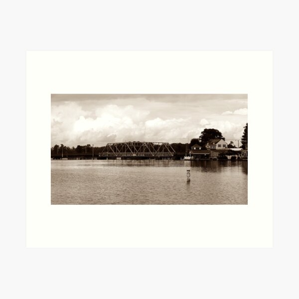 Item preview, Historic Swing Bridge in Sepia designed and sold by Carolyn Ricks.