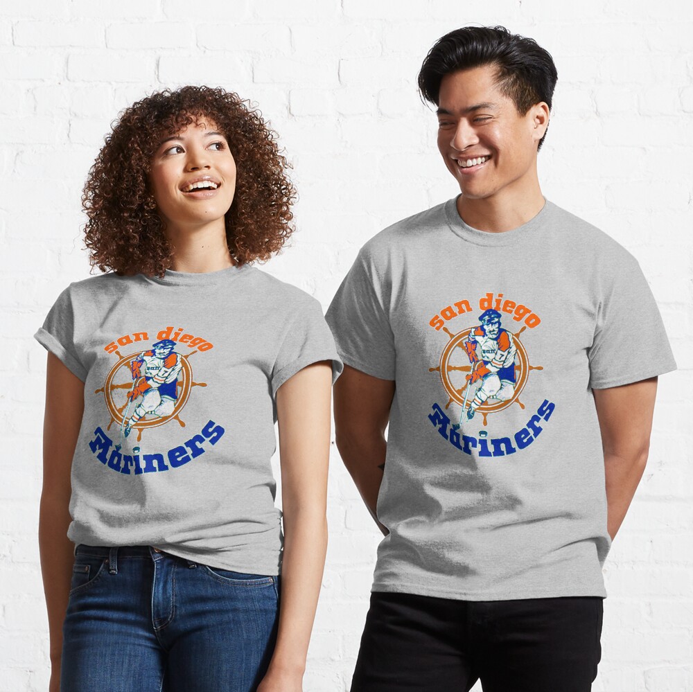 Vintage Ice Hockey San Diego Mariners Logo T-Shirt (WHA) Orange / S