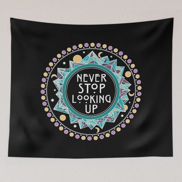 Item preview, Never Stop Looking Up Inspirational Quote designed and sold by theblueofmyeye.
