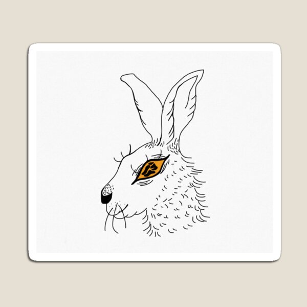 Yellow eyed hare Magnet