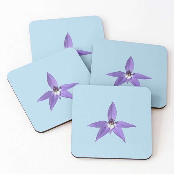 Item preview, Orchid flower on light blue designed and sold by quentinjlang.