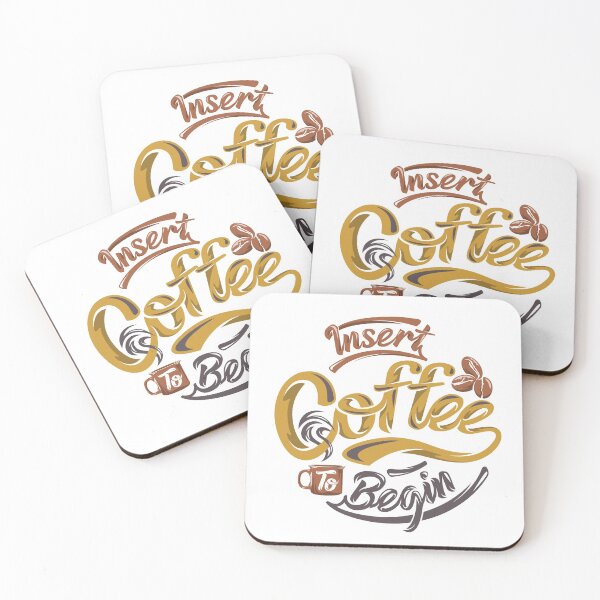 Item preview, Insert coffee to begin coffee funny t-shirt white designed and sold by coffeeapparel.