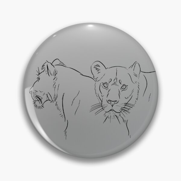 Item preview, lioness pride zoo animals coloring line art designed and sold by Designwebjae.