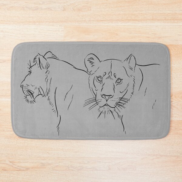 Item preview, lioness pride zoo animals coloring line art designed and sold by Designwebjae.