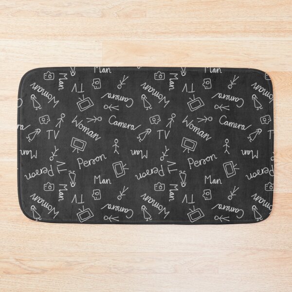 Item preview, Elementary School Pattern Black (Person Woman Man Camera TV) designed and sold by UroliteArt.