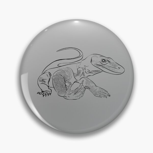 Artikelvorschau, komodo dragon lizard animals coloring line art entworfen und verkauft von Designwebjae.