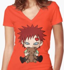Chibi Love Boy Women's Fitted V-Neck T-Shirt