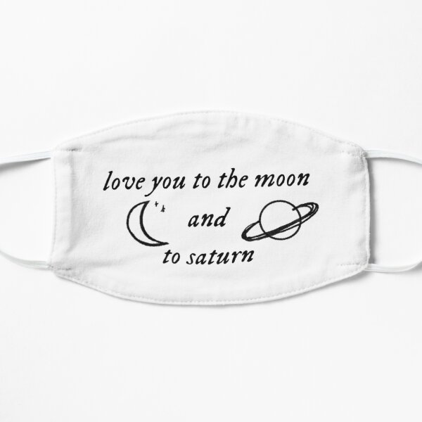 love you to the moon and saturn folklore oval sticker Mask
