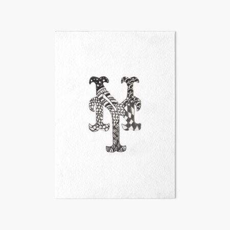 Mets Zentangle Art Board Print