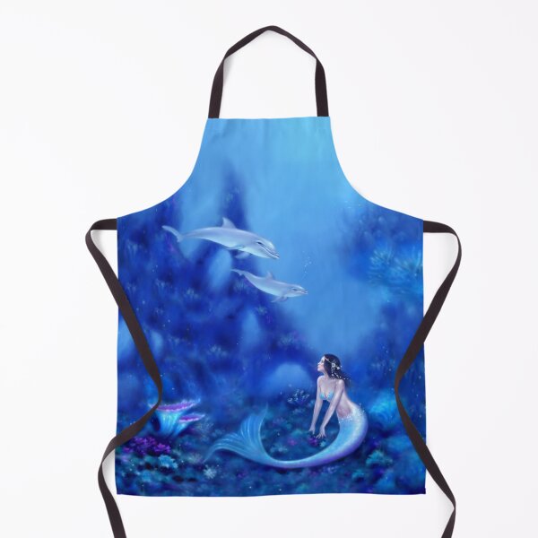 Item preview, Ultramarine Mermaid & Dolphins designed and sold by silverstars.