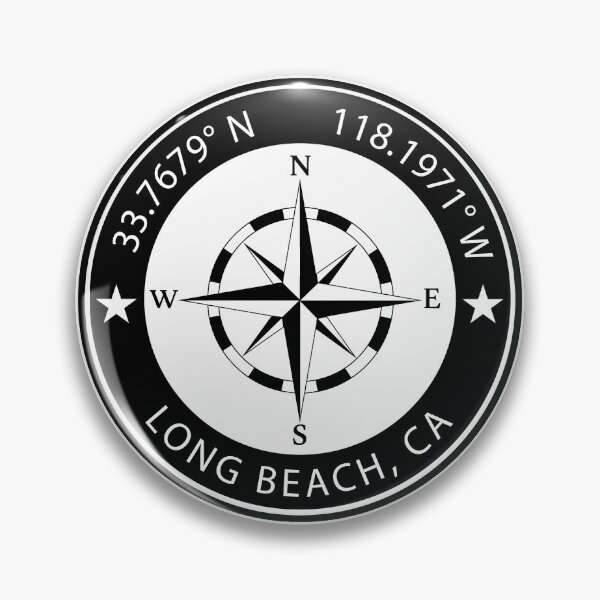 Item preview, Long Beach, California Geographical Coordinates designed and sold by TeeOhGraphics.