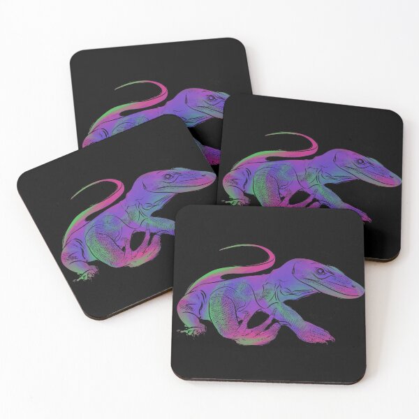 Item preview, rainbow komodo dragon lizard animals coloring line art designed and sold by Designwebjae.