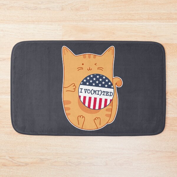 Item preview, I Voted I Vomited Cat Funny Election Day Sticker designed and sold by mindeverykind.