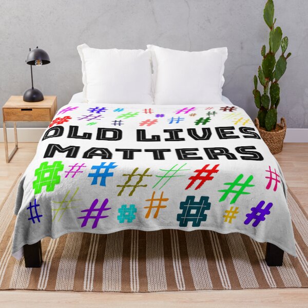 Item preview, Old Lives Matters Black Text Colorful Hashtags designed and sold by aventi24.
