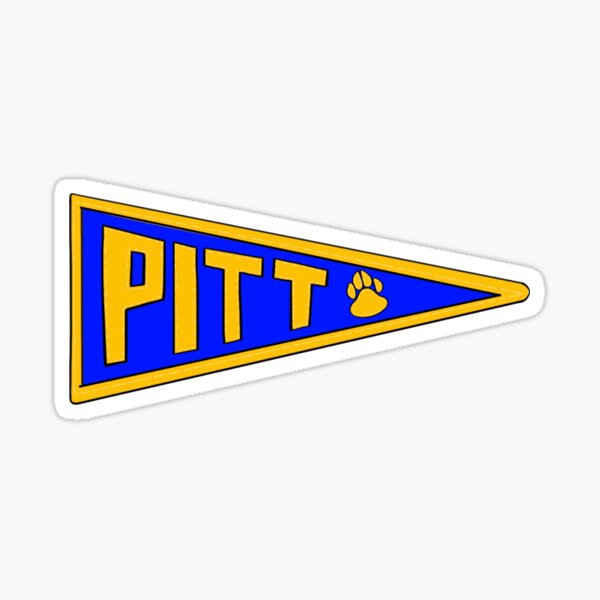 6 Inch Pitt Football Helmet Logo Decal University of Pittsburg Panthers PA  Removable Wall Sticker Art NCAA Home Room Decor 6 by 4 1/2 Inches