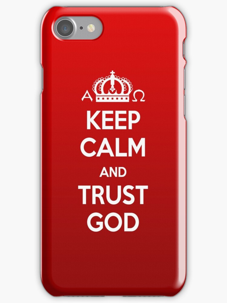 "Religious Christian iPhone 6s Case Cover Keep Calm And Trust God Red