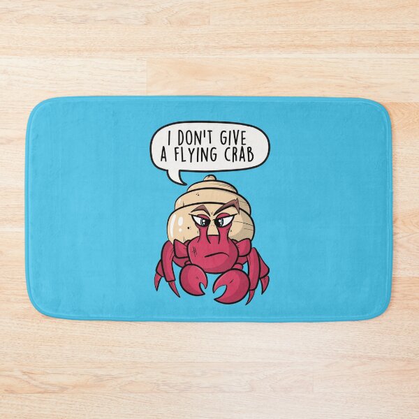Item preview, I Don't Give a Flying Crab - Funny Cartoon Pun designed and sold by LEFDDesigns.