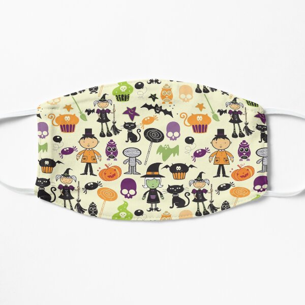 Halloween Trick or Treat Fun Retro Design Flat Mask