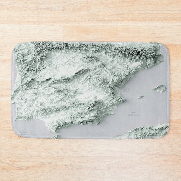 Item preview, Spain and Iberian Peninsula Relief Map Digitally-Rendered  designed and sold by ThinkAboutMaps.