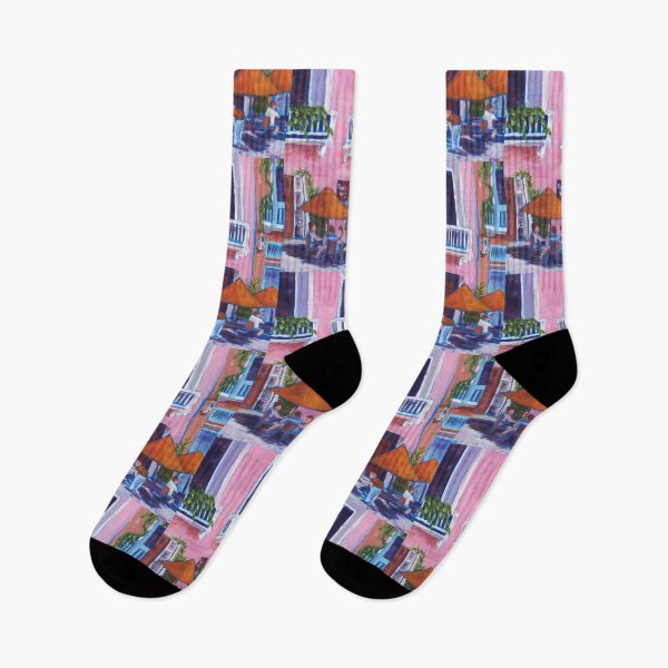 Item preview, Street Scene with Umbrellas designed and sold by MatchTheDrapes.