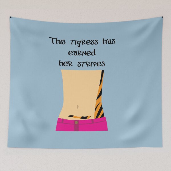 Item preview, Baby Blue Mom Body Positive Self-Love Stretch Mark Tiger Strip women empowerment design designed and sold by sinceanna.