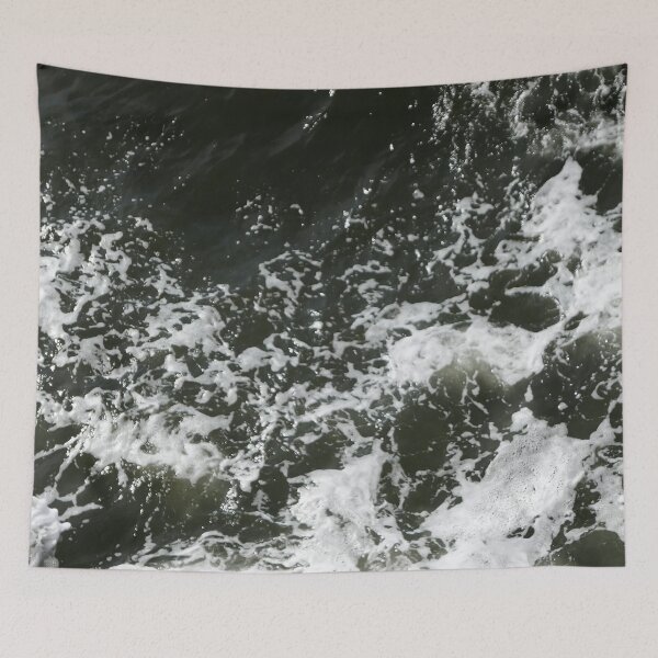 Item preview, Dark Blue Ocean Water with white foaming Waves designed and sold by frankheights.
