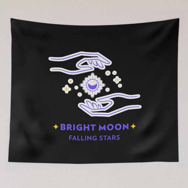 Item preview, Bright Moon Falling Stars designed and sold by BlueCloverTrend.