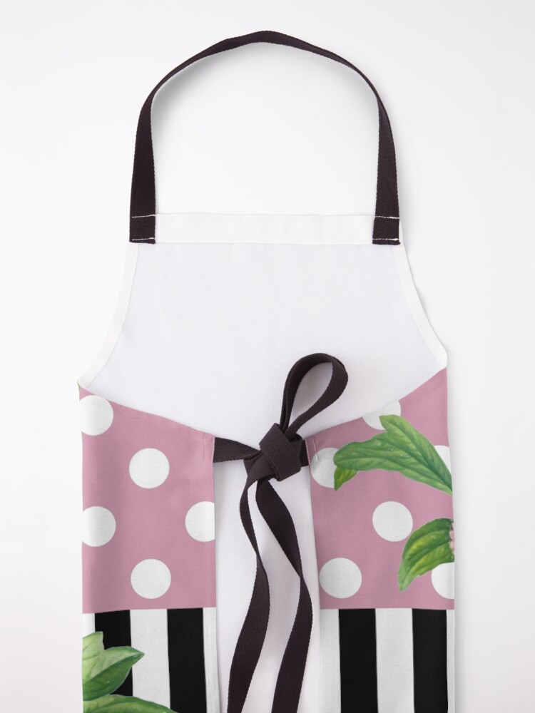 Alternate view of Pink Peony polka dot pink Apron