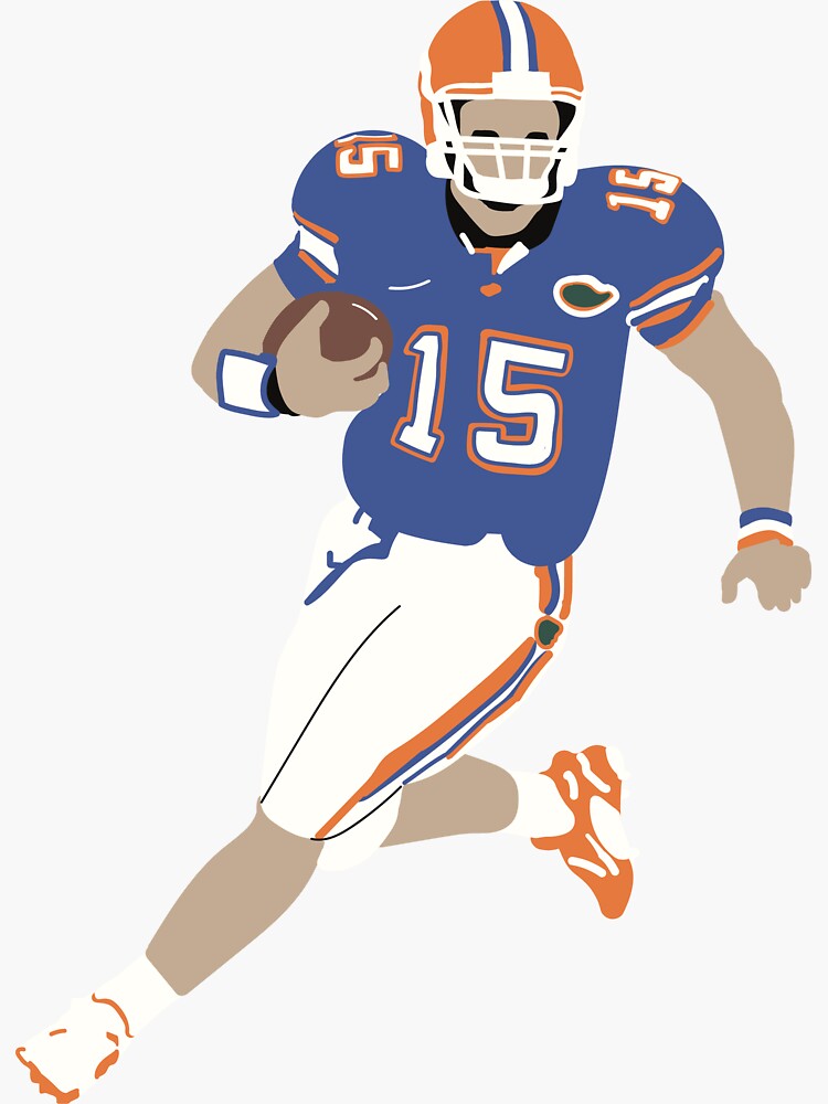 15 TIM TEBOW Florida Gators NCAA QB Blue Throwback Jersey