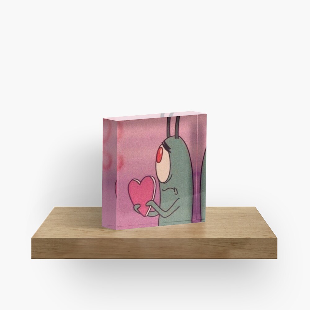 plankton heart meme Acrylic Block