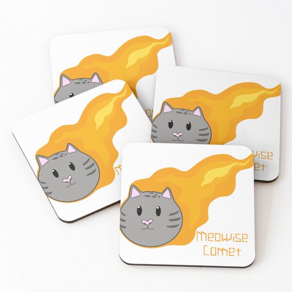 Item preview, Funny Space Kitty Comet Meowise Design designed and sold by Punderstandable.