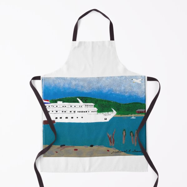 Item preview, Cruiseship Independence in Belfast Harbor [Acrylic Paint] designed and sold by Nathaniel E. Dearing.