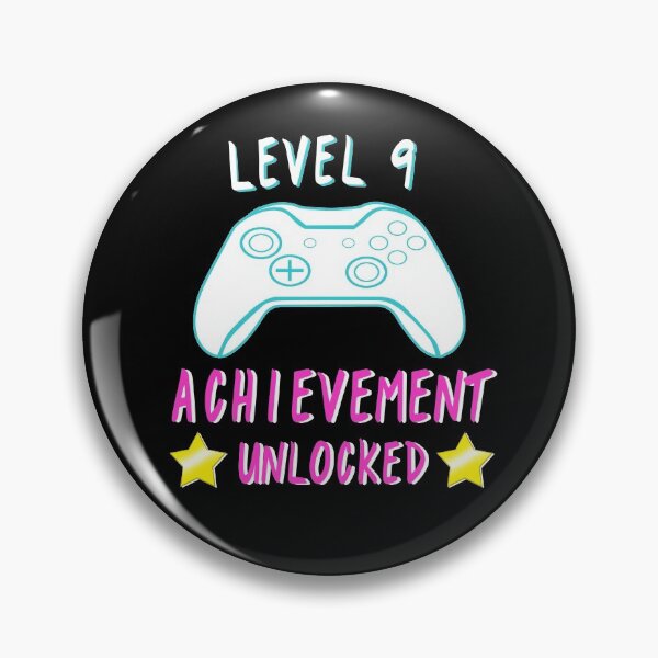 Item preview, Level 9 Birthday Achievement Unlocked Video Gamer designed and sold by NicholiCosplay.