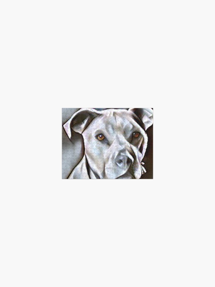 Pitbull art for PitBull terrier Lovers will love this beautiful painting  of this gentle breed Jigsaw Puzzle for Sale by switchbitch