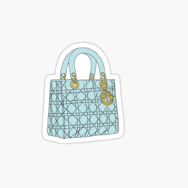 sac à main lady dior bleu clair Sticker