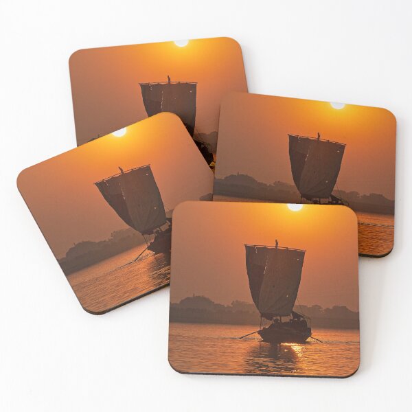 Item preview, Sailing down the Ganges at Sunset designed and sold by photograham.
