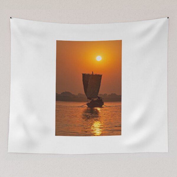 Item preview, Sailing down the Ganges at Sunset designed and sold by photograham.