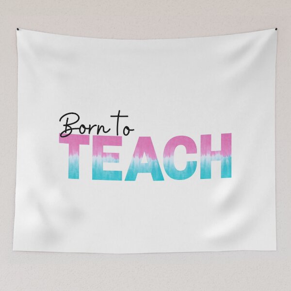 Item preview, Born to Teach, Pink and Blue designed and sold by abigailbaughan.