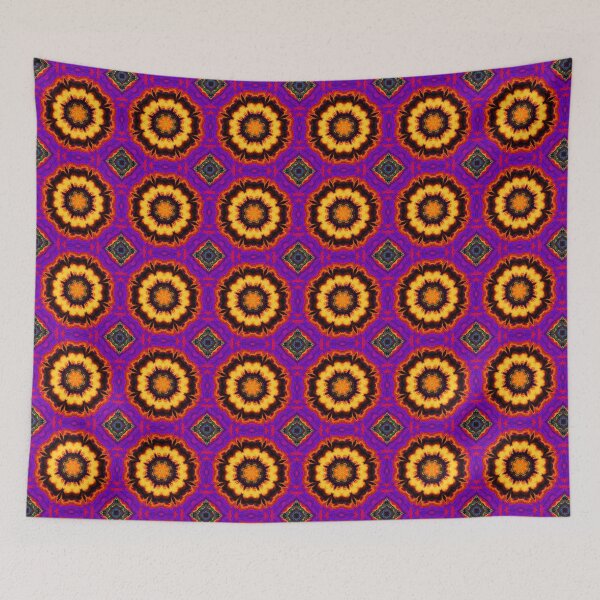 Item preview, floral oriental tile pattern designed and sold by Red Witch Art.