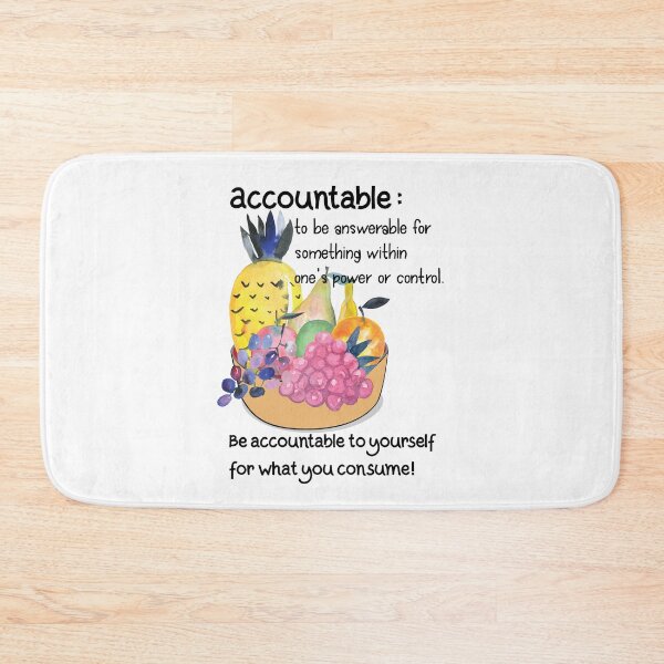 Item preview, Watercolor fruit clean eating accountable quote motivational wall art, Fitness and Vegan kitchen dining decor designed and sold by sinceanna.
